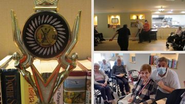 Inter floor annual cricket challenge at Guisborough care home